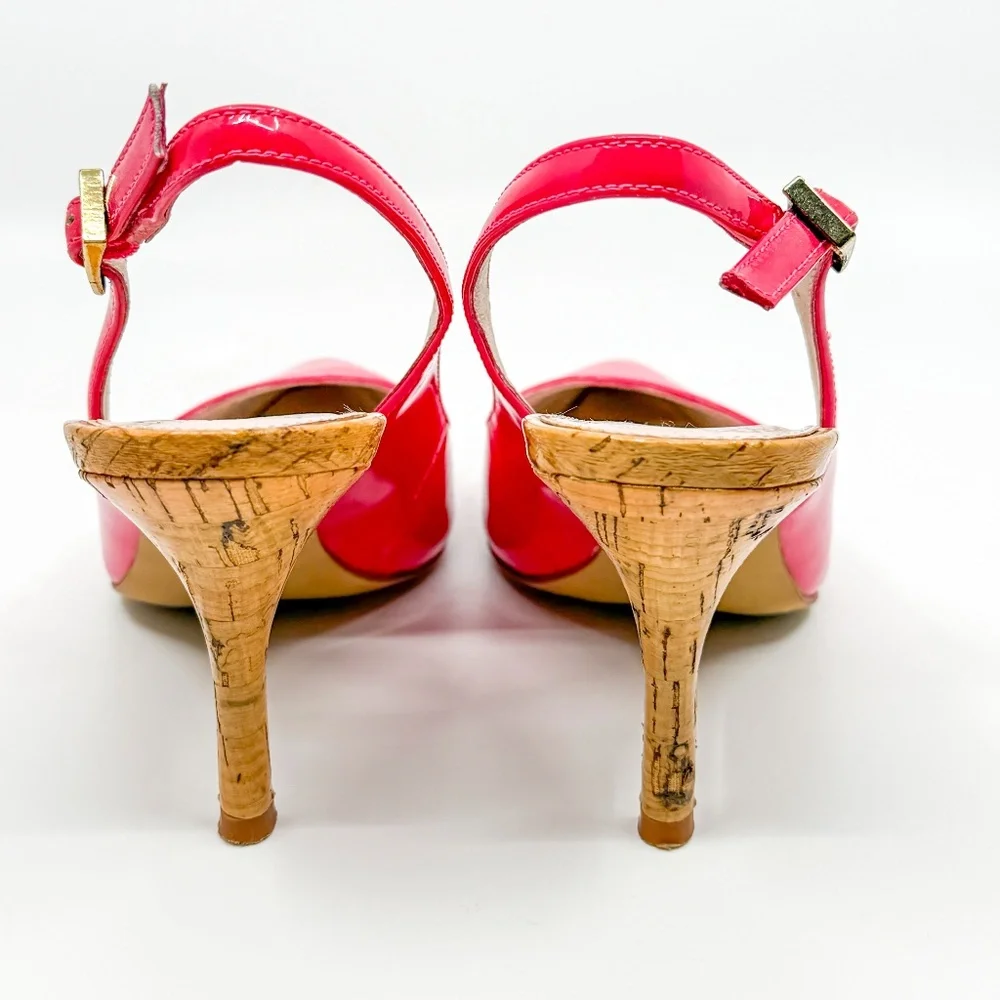 Vince Camuto Patent Leather Pointy Slingback Heels